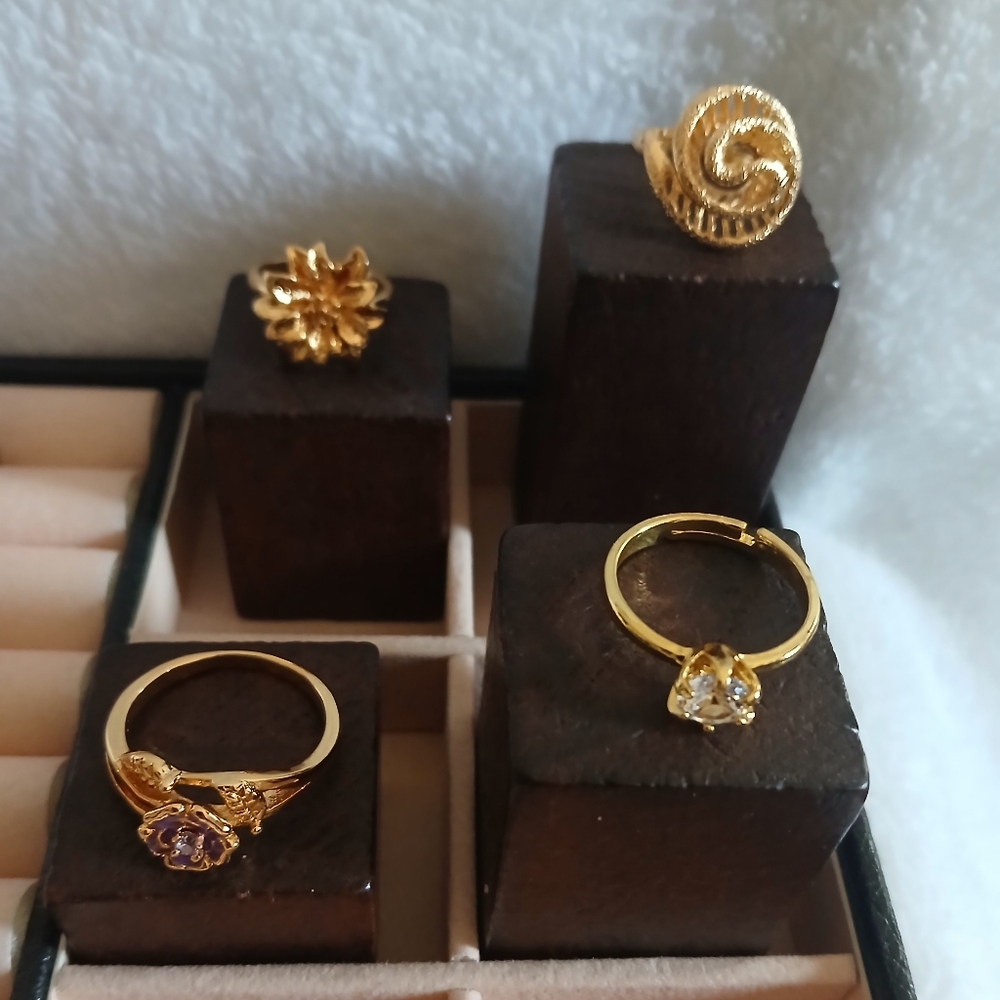 "Fallen Petals Floral" Gold Filled Ring Collection